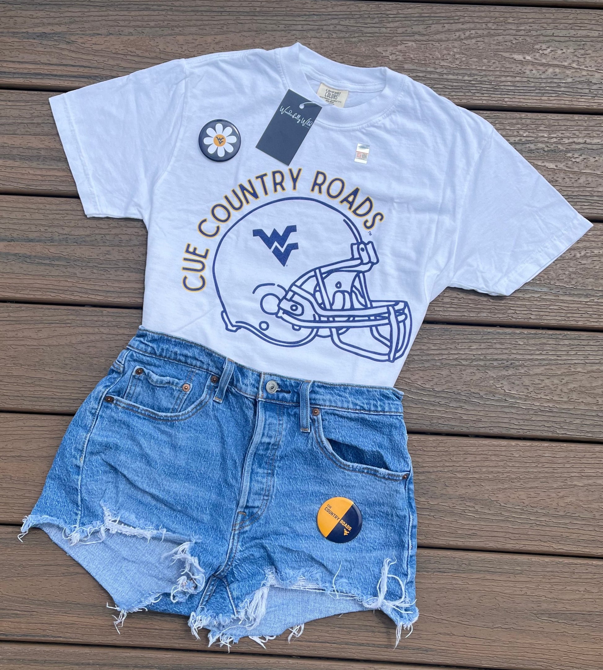 Cue Country Roads WVU Football Tshirt