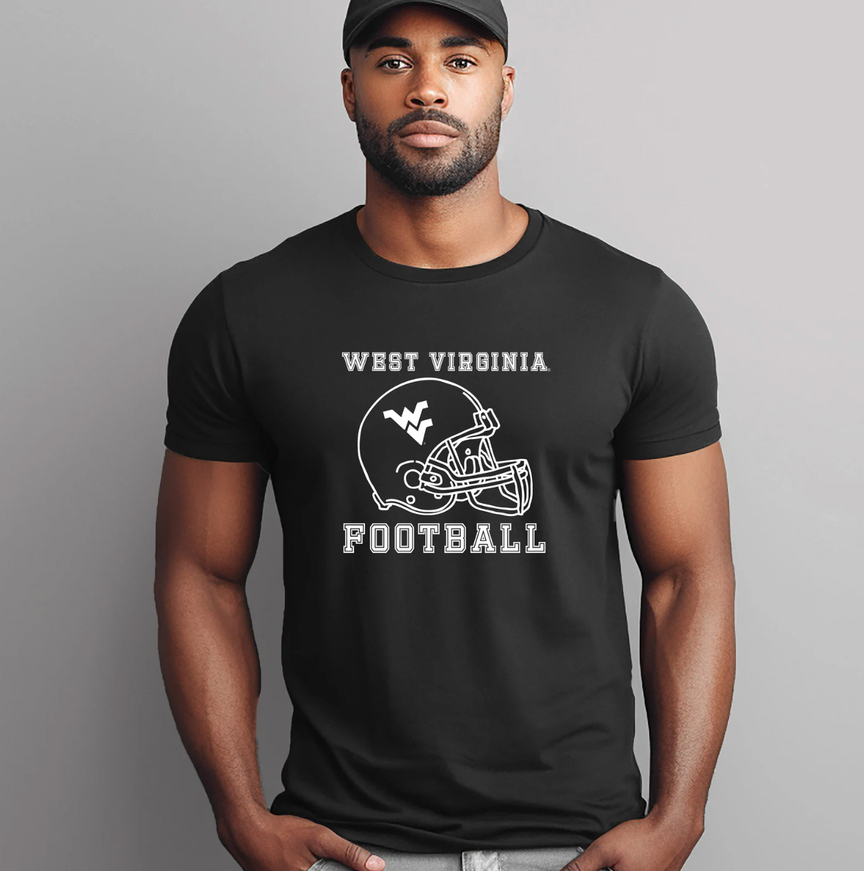 Black WVU Football Tee