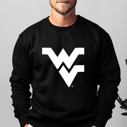 Unisex Black WVU Crew Neck