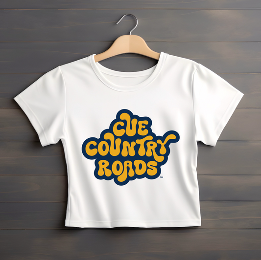 Retro Cue Country Roads Crop Tee