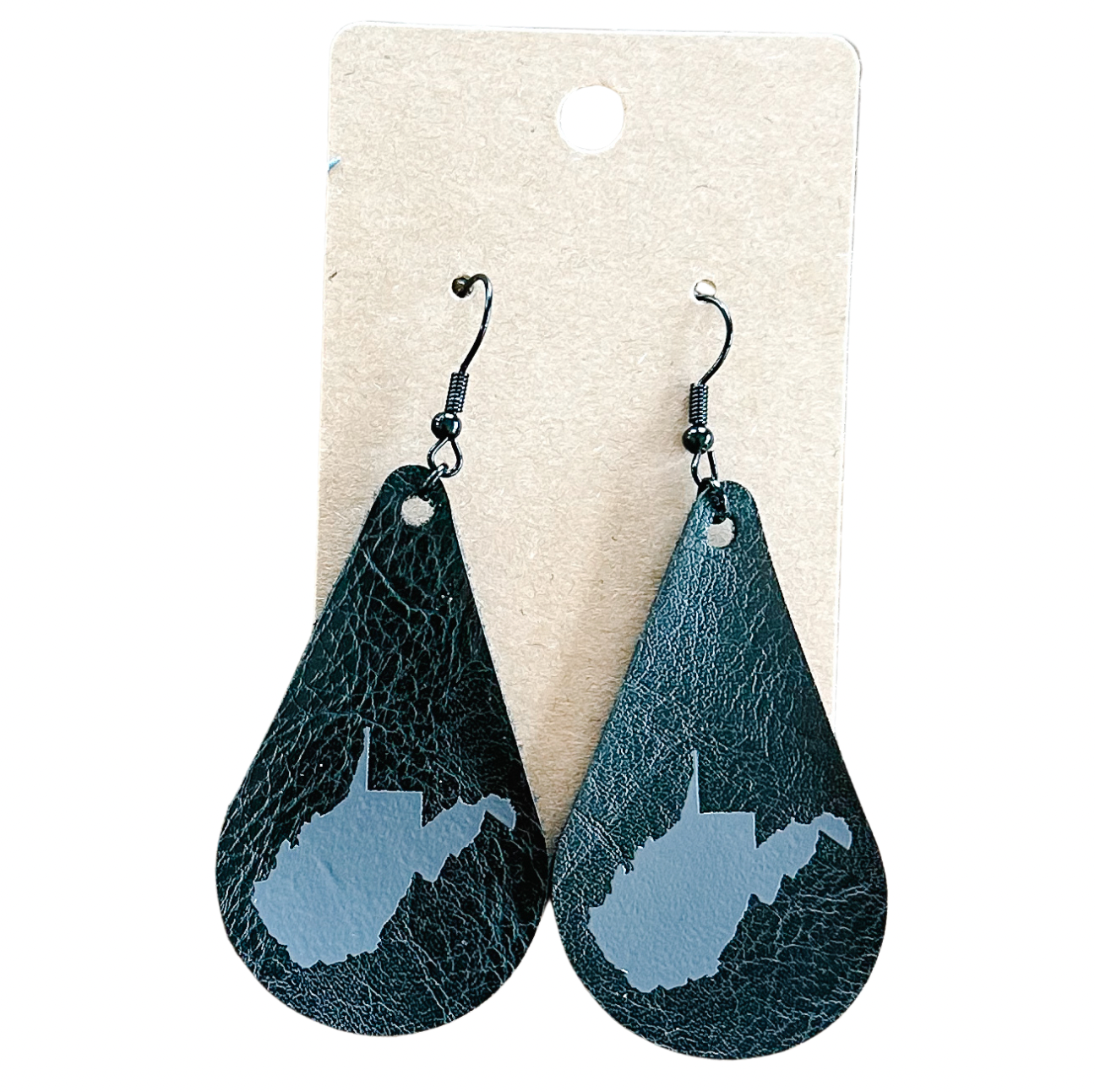 Black West Virginia Earrings - GRAY