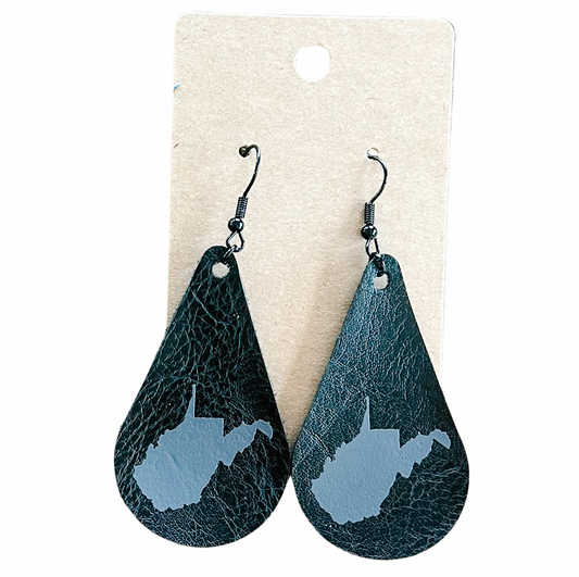 Black West Virginia Earrings - GRAY