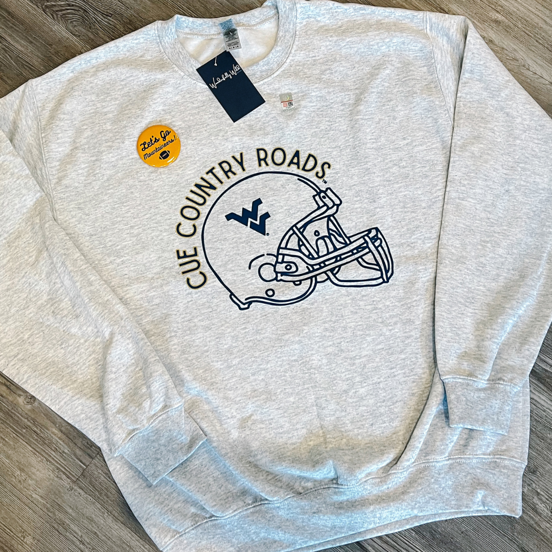 Unisex Cue Country Roads Football Crew