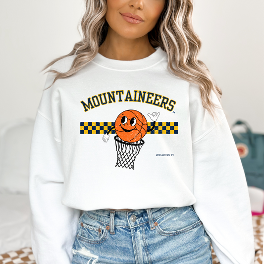 Retro WVU Basketball Crew Neck